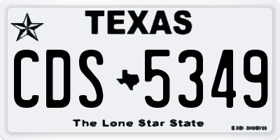 TX license plate CDS5349