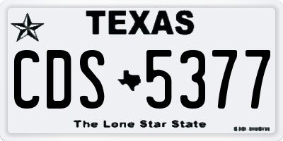 TX license plate CDS5377