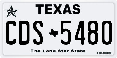 TX license plate CDS5480