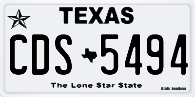 TX license plate CDS5494