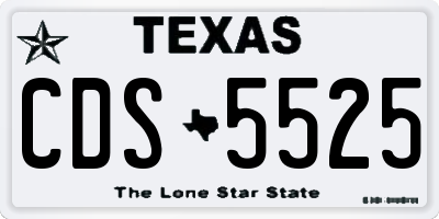 TX license plate CDS5525