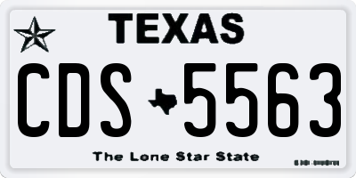 TX license plate CDS5563