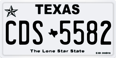 TX license plate CDS5582