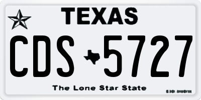 TX license plate CDS5727
