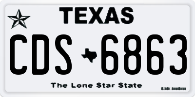 TX license plate CDS6863