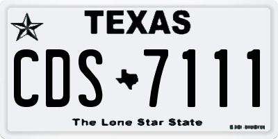 TX license plate CDS7111