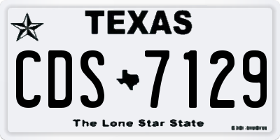 TX license plate CDS7129