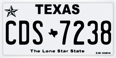 TX license plate CDS7238