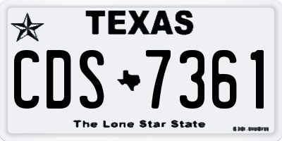 TX license plate CDS7361