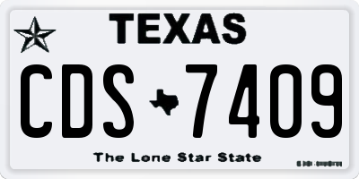 TX license plate CDS7409