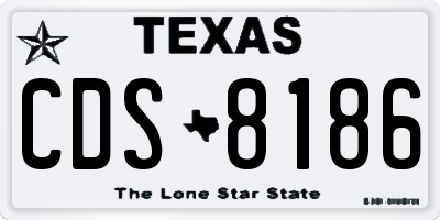 TX license plate CDS8186
