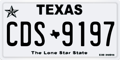 TX license plate CDS9197
