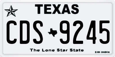 TX license plate CDS9245