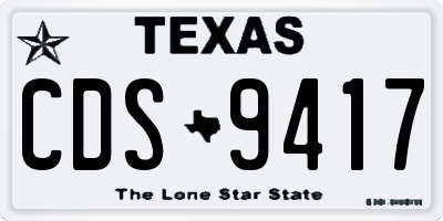 TX license plate CDS9417