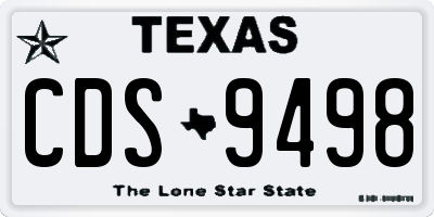 TX license plate CDS9498