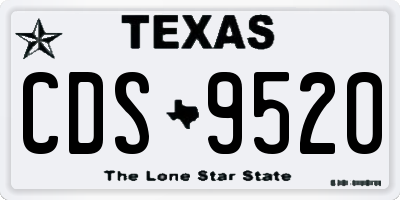 TX license plate CDS9520