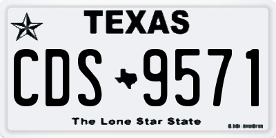 TX license plate CDS9571