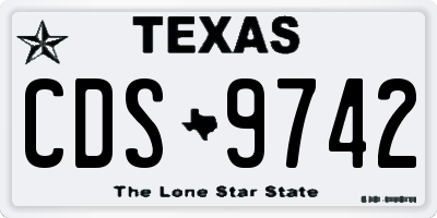 TX license plate CDS9742
