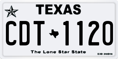 TX license plate CDT1120