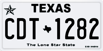 TX license plate CDT1282