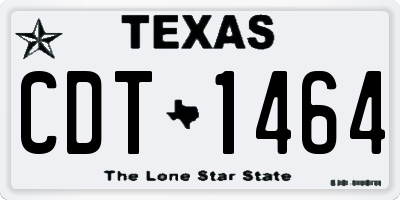 TX license plate CDT1464