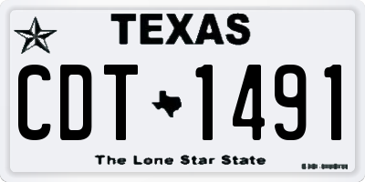 TX license plate CDT1491