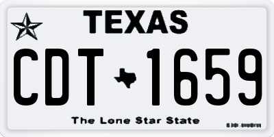 TX license plate CDT1659
