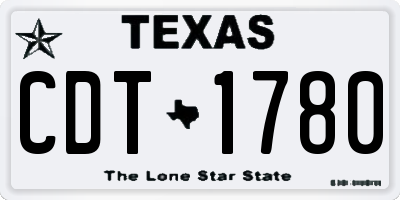 TX license plate CDT1780