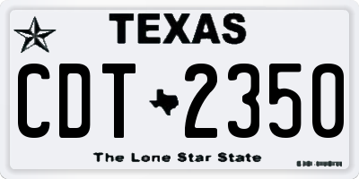 TX license plate CDT2350