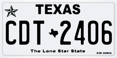 TX license plate CDT2406