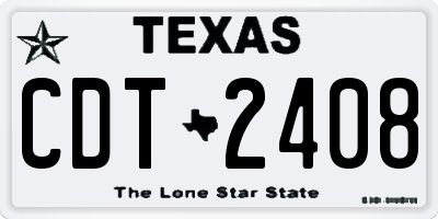 TX license plate CDT2408