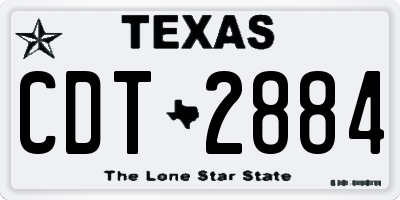 TX license plate CDT2884