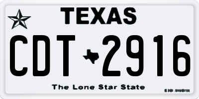 TX license plate CDT2916