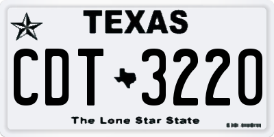 TX license plate CDT3220