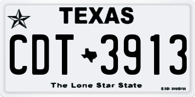 TX license plate CDT3913