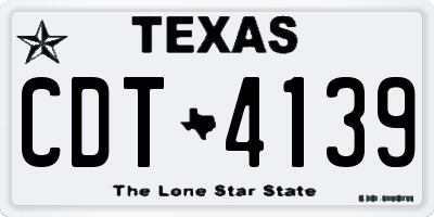 TX license plate CDT4139