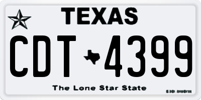 TX license plate CDT4399