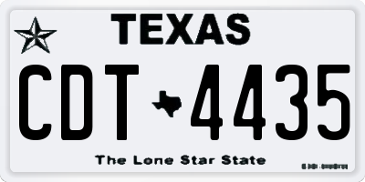 TX license plate CDT4435