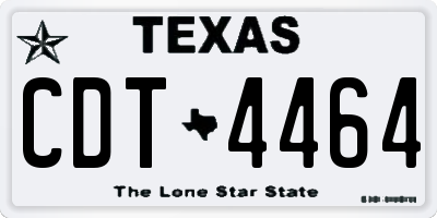 TX license plate CDT4464