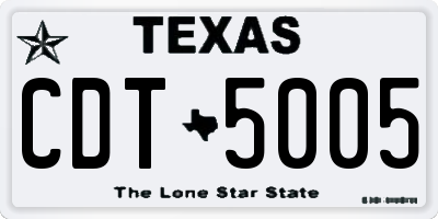 TX license plate CDT5005