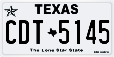 TX license plate CDT5145