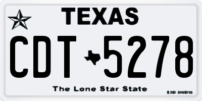 TX license plate CDT5278