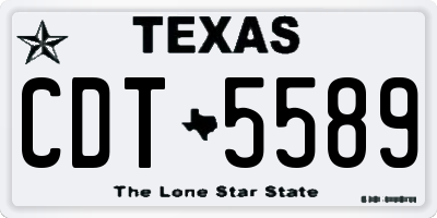 TX license plate CDT5589