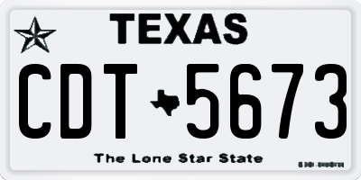 TX license plate CDT5673