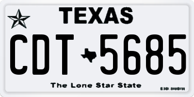 TX license plate CDT5685