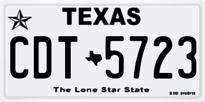 TX license plate CDT5723