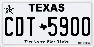 TX license plate CDT5900