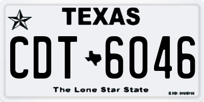 TX license plate CDT6046