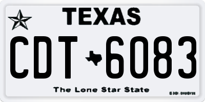 TX license plate CDT6083