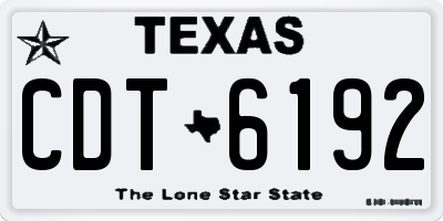TX license plate CDT6192